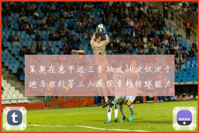 莱奥在意甲近三季助攻20次仅次于迪马尔科等三人展现卓越传球能力